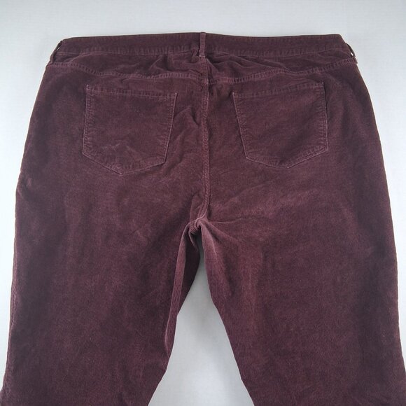 Old Navy High Rise Rockstar Super Skinny Corduroy Pants Women's Size 26 Burgundy - Picture 4 of 8
